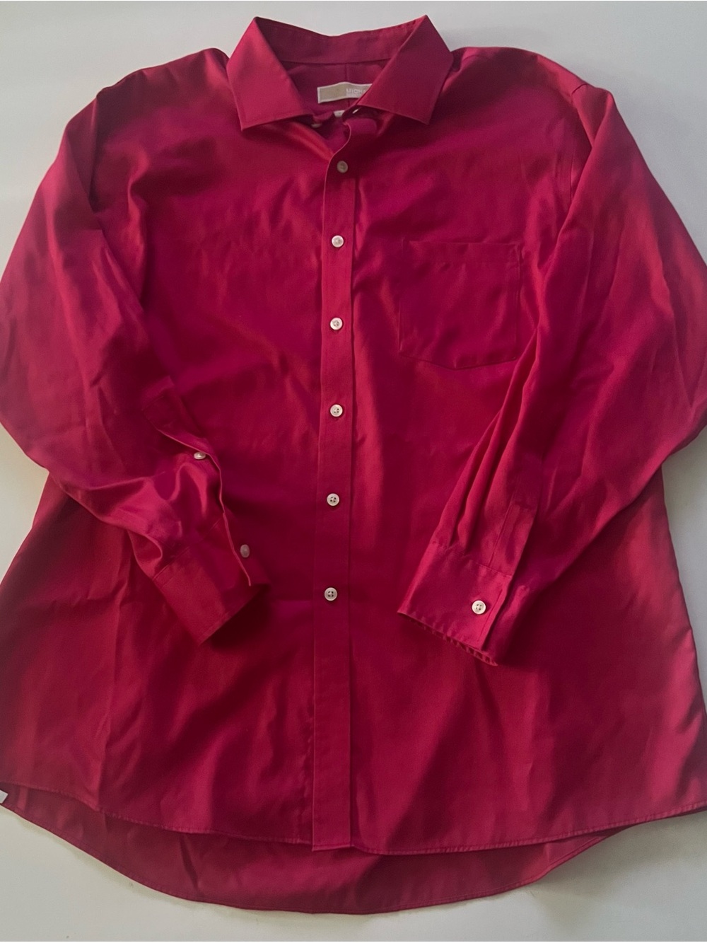 Michael Kors Men's Button-Down Dress Shirt - Deep Fuchsia Pink